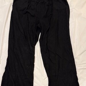 Women's Black Casual Wide Leg Pants